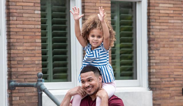 VPD Pneumonia-girl on her father's shoulders