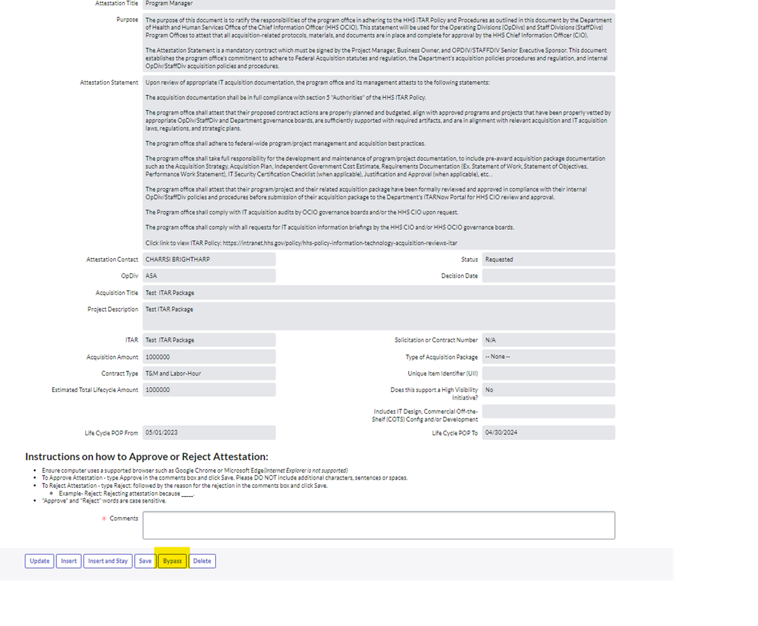 Figure 9: Bypass an Attestation Contact