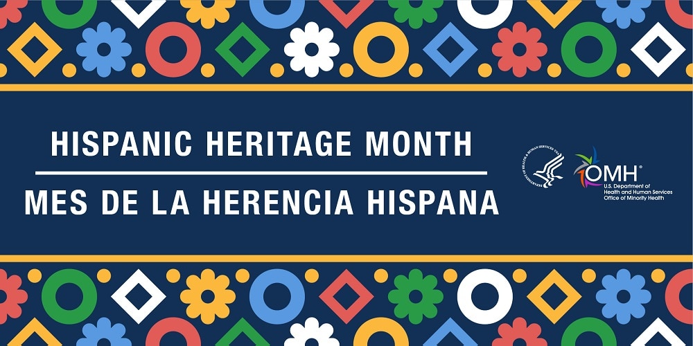 Abstract Hispanic Heritage Month Facebook and Twitter graphic
