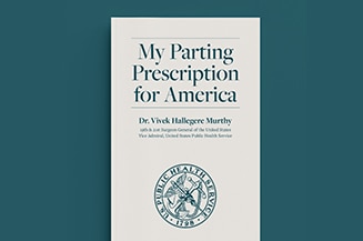 A preview image of the cover, titled "My Parting Prescription for America by Dr. Vivek Hallegere Murthy, 19th & 21st Surgeon General of the United States Vice Admiral, United States Public Health Service"