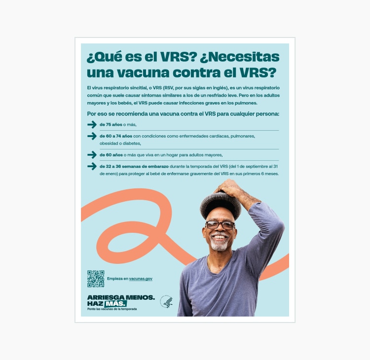 Miniatura de un póster que explica lo que debes saber sobre las vacunas contra la gripe y el COVID-19.